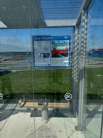 Bus shelter in partnership with YRT